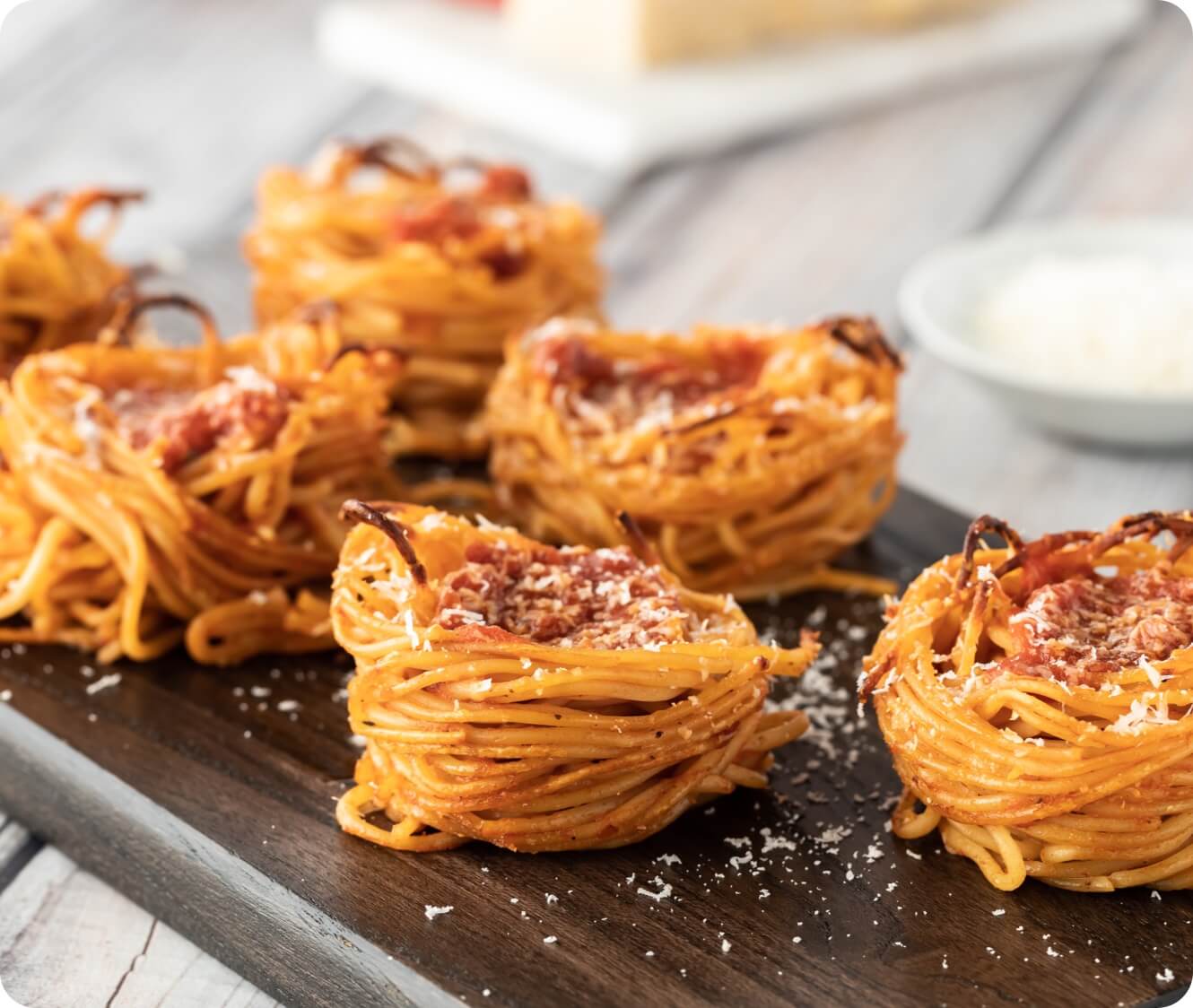 Baked Spaghetti Nests