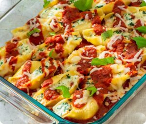 Cheesy Spinach Ricotta Stuffed Shells