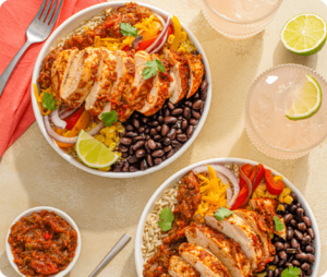 Make Ahead Chicken Burrito Bowls